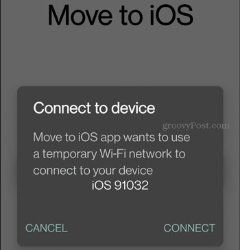connect android to the network created by iphone