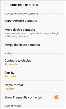 rechercher et afficher tous les contacts sur Google Pixel