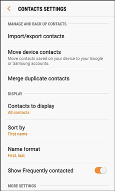 find and display all contacts on google pixel