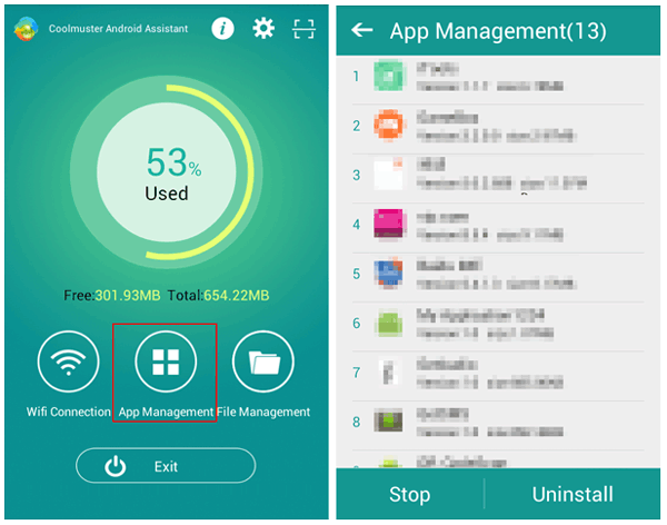 manage apps on samsung phone with coolmuster android assistant