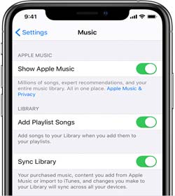 sycn music from ipod to iphone via sync library feature