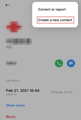 add contacts to my phone via messages app