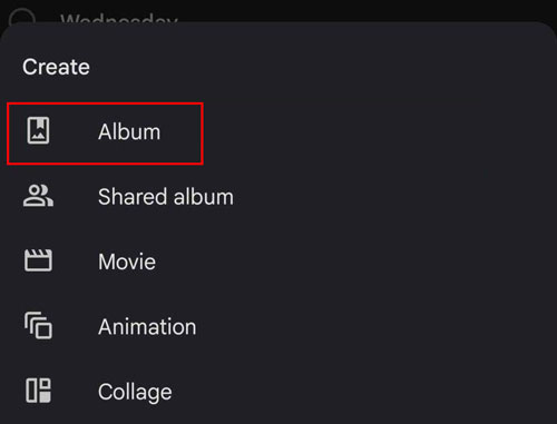 create albums on samsung gallery