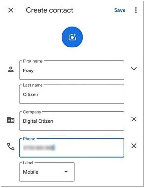 add contacts to phone using google contacts