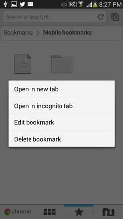 Androidからブックマークを削除する