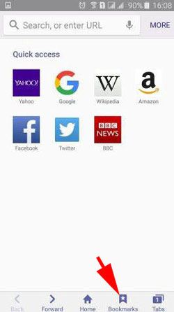Androidのブックマークを削除する
