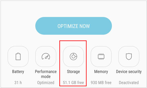 check android phone storage