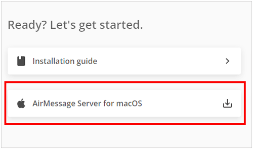 在 Mac 上下载 Airmessage