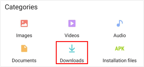 find downloads on android via file manager
