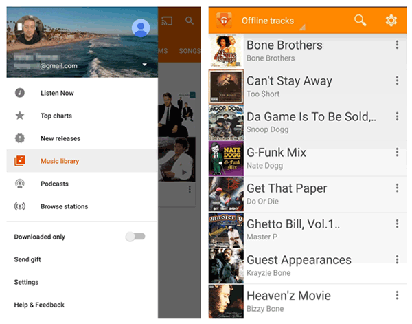 how to transfer music from android to android with google play music