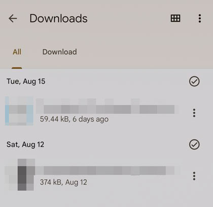 afficher les fichiers téléchargés par Android avec des fichiers par Google