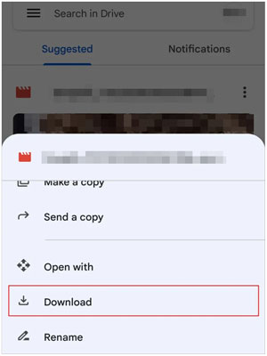 retrouver une vidéo perdue sur un téléphone Android à l'aide de Google Drive