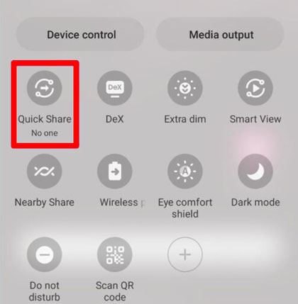 Activez le partage rapide pour envoyer des chansons entre appareils Android.