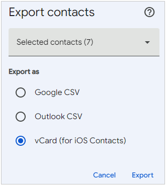export android contacts to csv with google contacts
