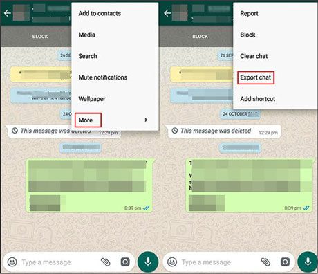 Exportieren Sie den WhatsApp-Chat und senden Sie ihn per E-Mail an ein neues Telefon