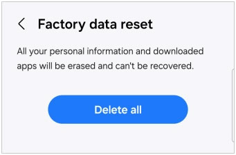 factory reset the android phone before restoring app data from google backup