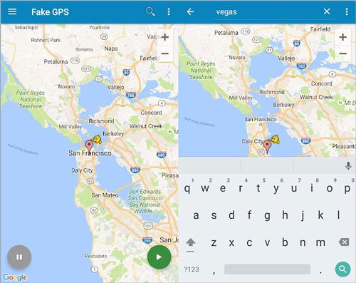 lexa による偽の GPS 位置情報アプリ