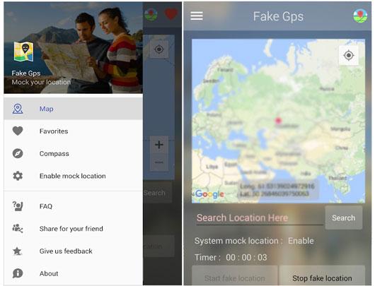 fausse application GPS pour appareils Android