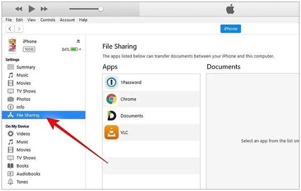 move data from android to iphone 13 via itunes file sharing
