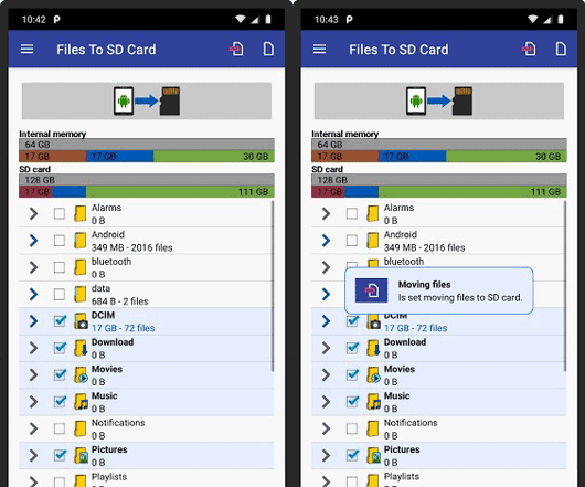 sauvegardez votre téléphone sur votre carte SD avec les fichiers sur l'application de la carte SD