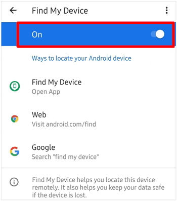 Aktivieren Sie „Mein Gerät finden“ auf einem Android-Gerät