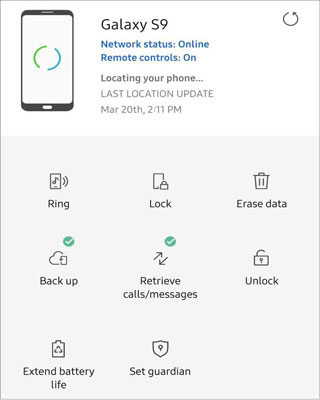 remove everything from samsung phone via smartthings find