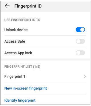 déverrouiller le téléphone Huawei sans réinitialiser via l'empreinte digitale ou l'identification faciale