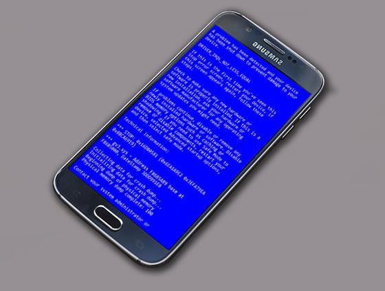 how do i fix the blue screen of death on my android