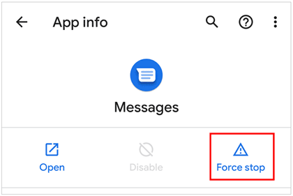Androidでメッセージを強制停止する