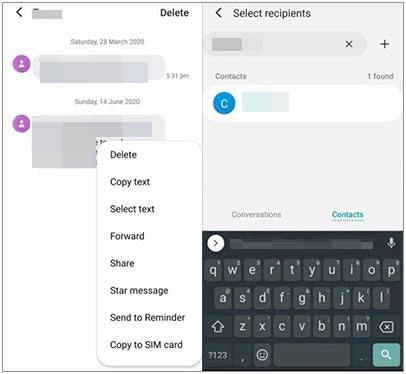 send and print text messages from android via email