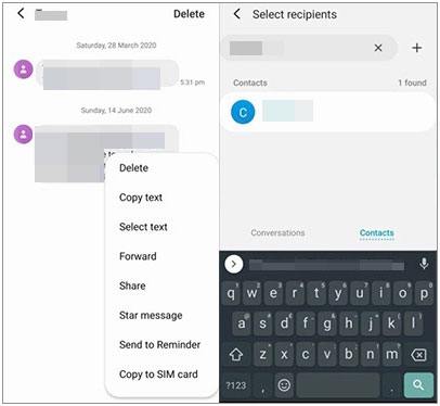 Senden und drucken Sie Textnachrichten von Android per E-Mail