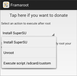 framaroot経由でサムスンデバイスをルート化