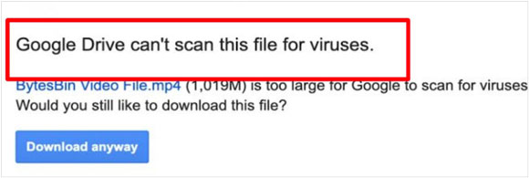 examinez le scanner de virus sur Android pour corriger l'application Google Drive qui ne se charge pas