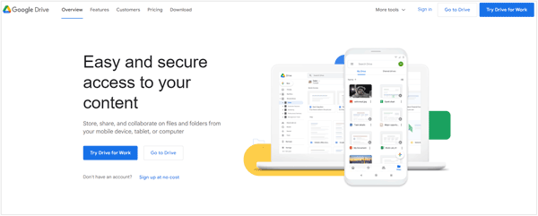 transfer data with google drive