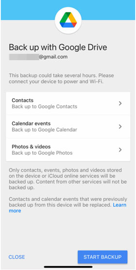 iPhone ohne iTunes auf Google Drive sichern