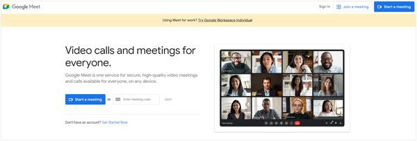 Google Meet アプリを仮想会議に利用する