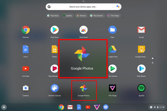 synchroniser les photos du téléphone Samsung vers le Chromebook avec Google Photos