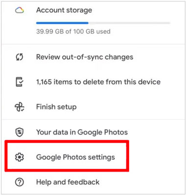 stop syncing google photos on iphone