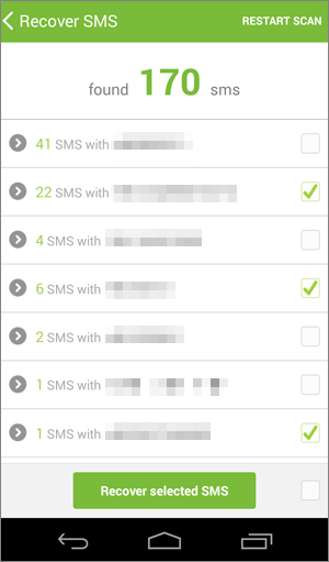 recover lost texts on android for free