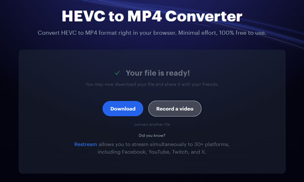 convert hevc to mp4
