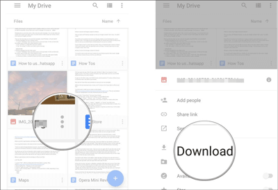 send iphone video to android via google drive