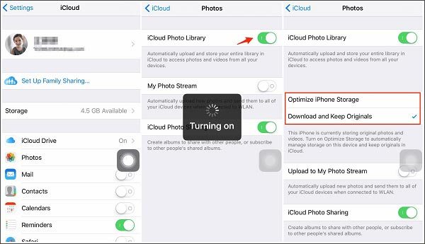 如何使用 icloud 将照片从 iPhone 传输到 iPhone