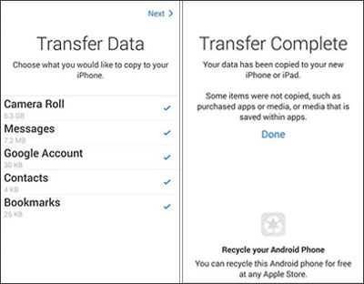 how to transfer video from android to iphone with move to ios