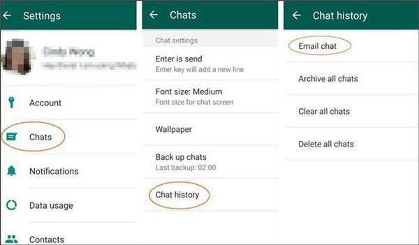 comment transférer des discussions WhatsApp d'Android vers iPhone avec chat par e-mail