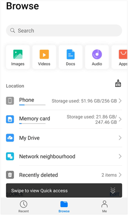 転送したいhuaweiファイルを見つけます