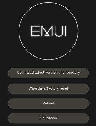 factory reset huawei phone  via recovery mode