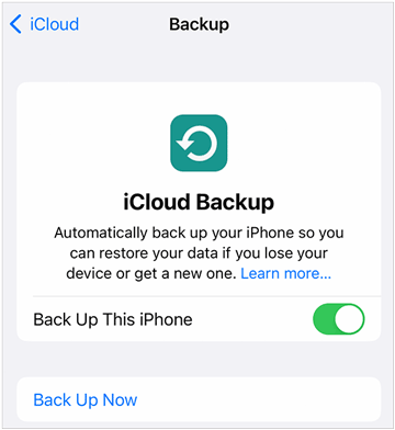 将旧 iPhone 数据备份到 icloud