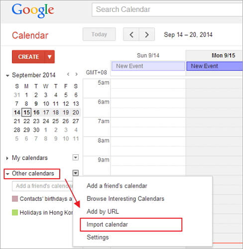 calendrier iCloud sur Android