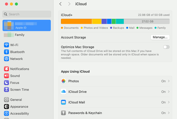 MacでiCloud同期をオンにする