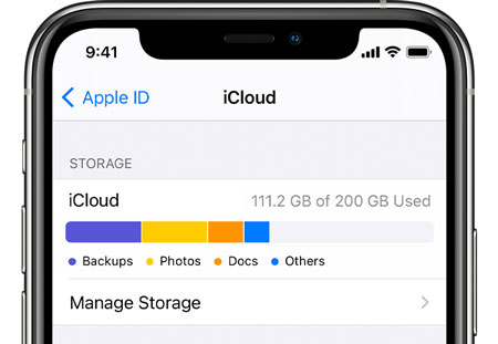 check icloud storage if the messages cannot transfer to the new iphone